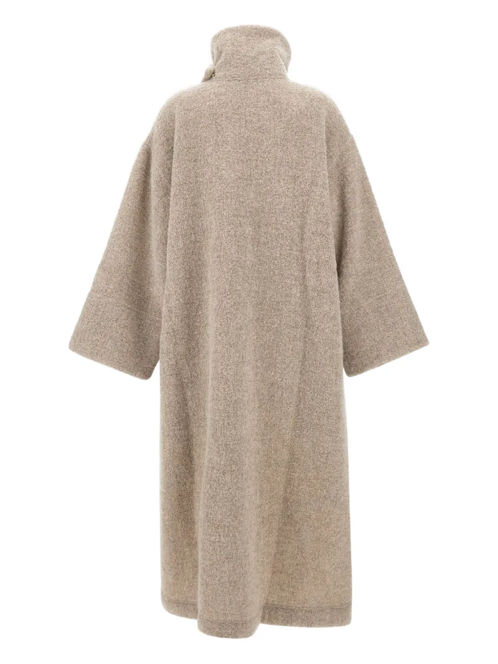 Maurizio Mykonos High-neck Oversized Coat In Brown