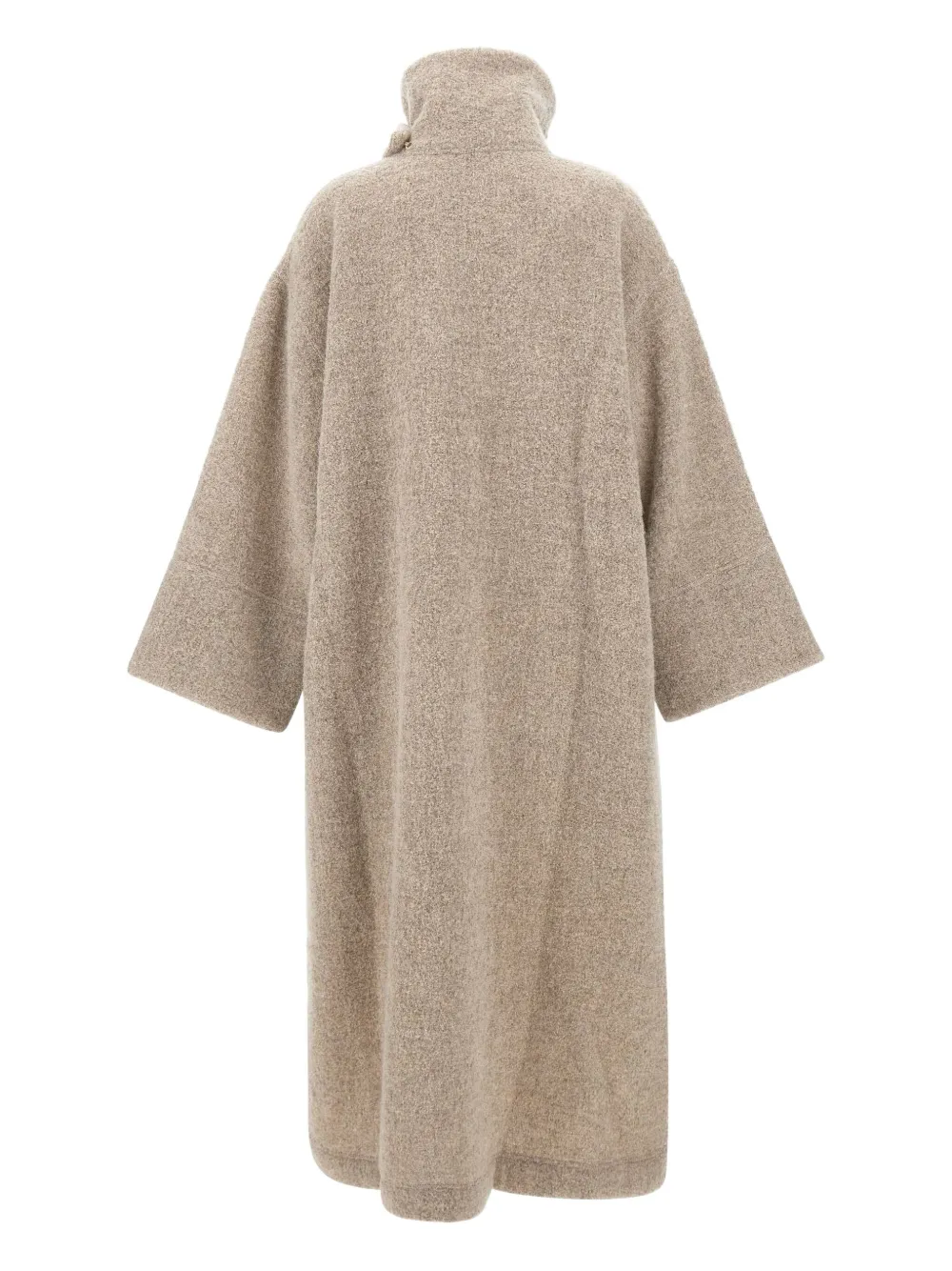 Maurizio Mykonos High-neck Oversized Coat In Brown