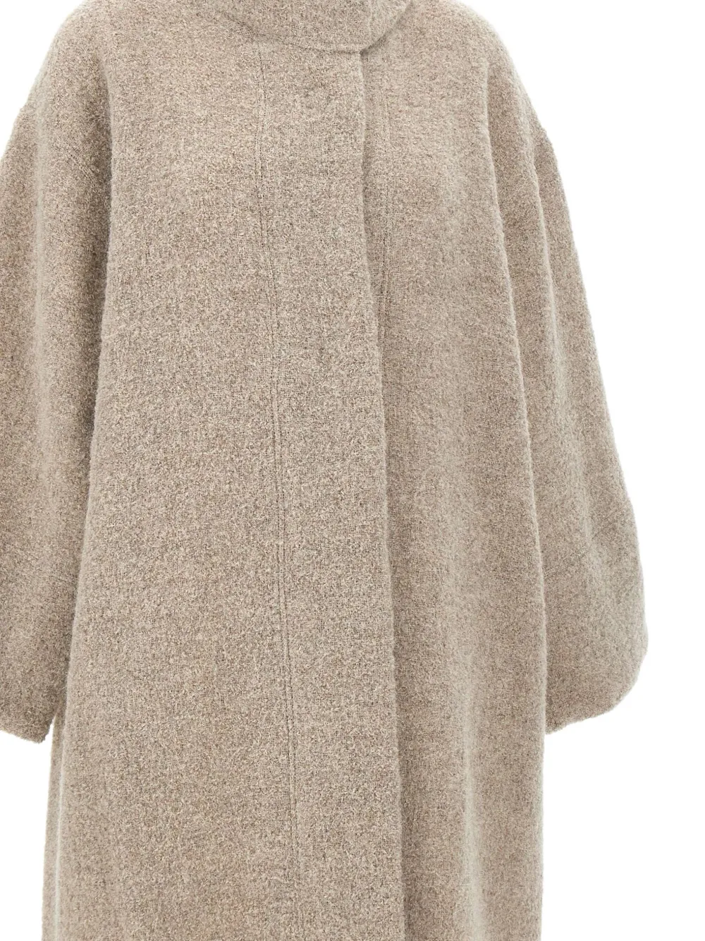 Maurizio Mykonos High-neck Oversized Coat In Brown