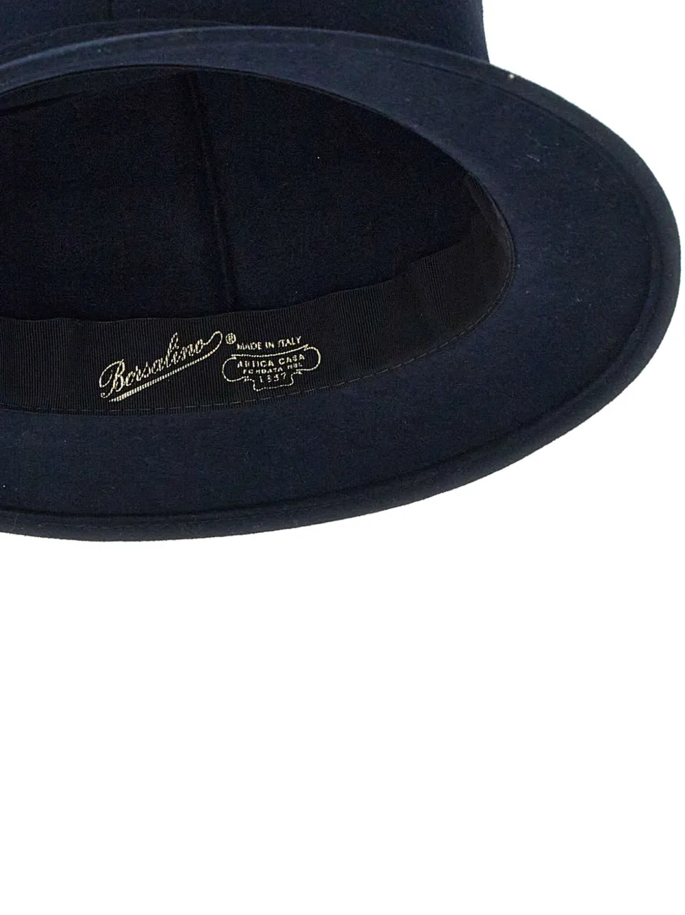 Borsalino Logo Hat In Burgundy