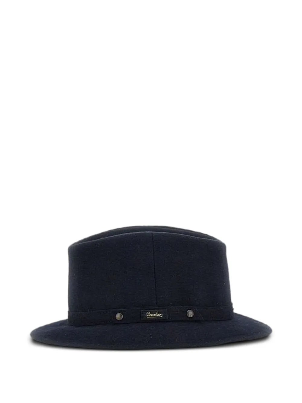 Borsalino Hoed met logo Blauw