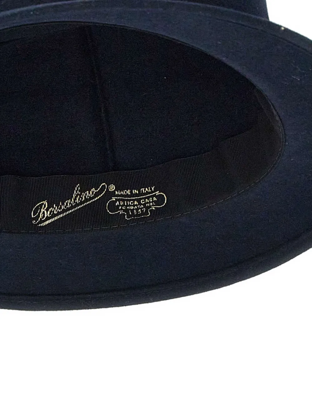 Borsalino Hoed met logo Blauw