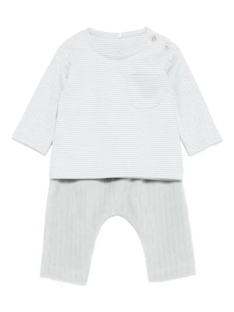 LARANJINHA Gestreepte katoenen top, broek en romper