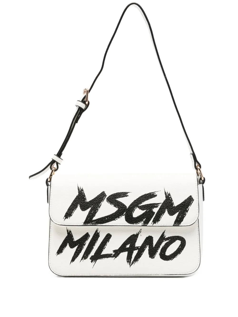 MSGM Kids شنطة كتف بطبعة شعار الماركة | ألوان محايدة | Image 1