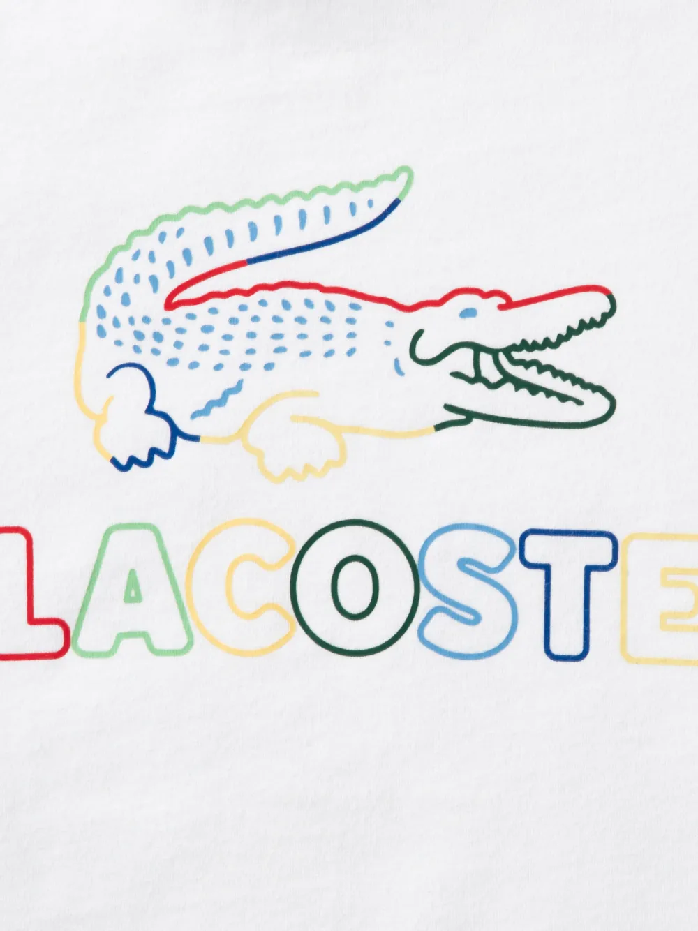 Lacoste Kids T-shirt met logo Wit