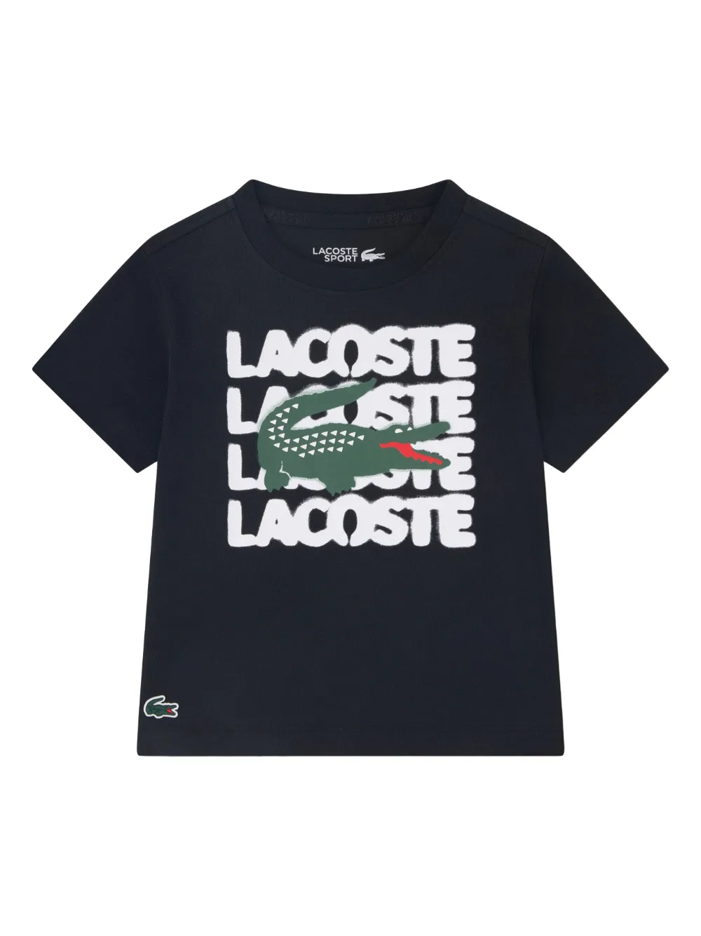 Lacoste Kids logo print T-shirt - Nero