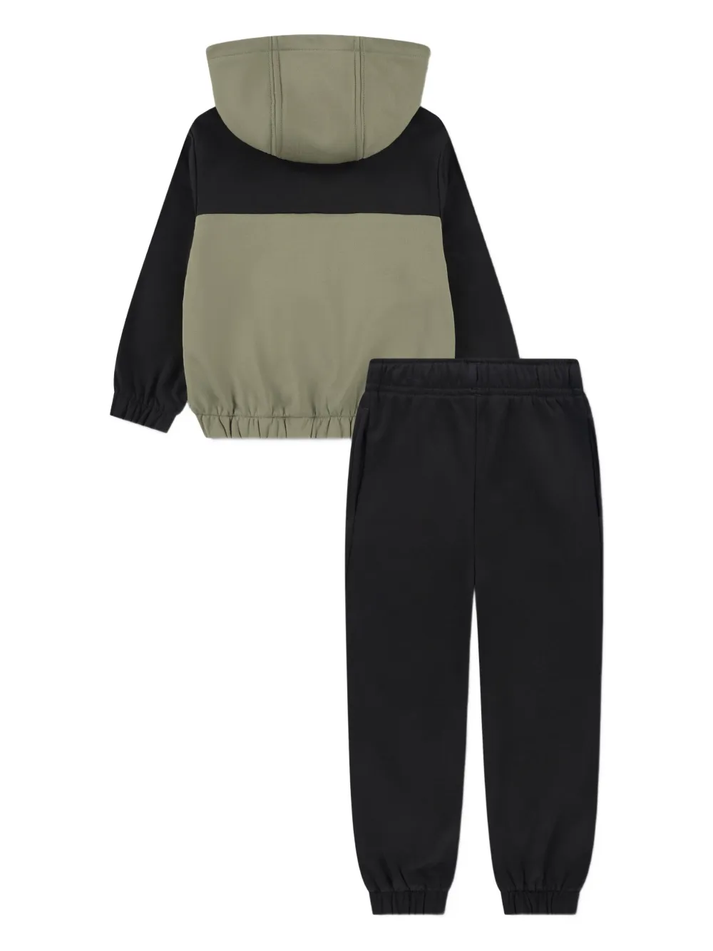 Lacoste Boys Front Stripe Full Zip Tracksuit In Black