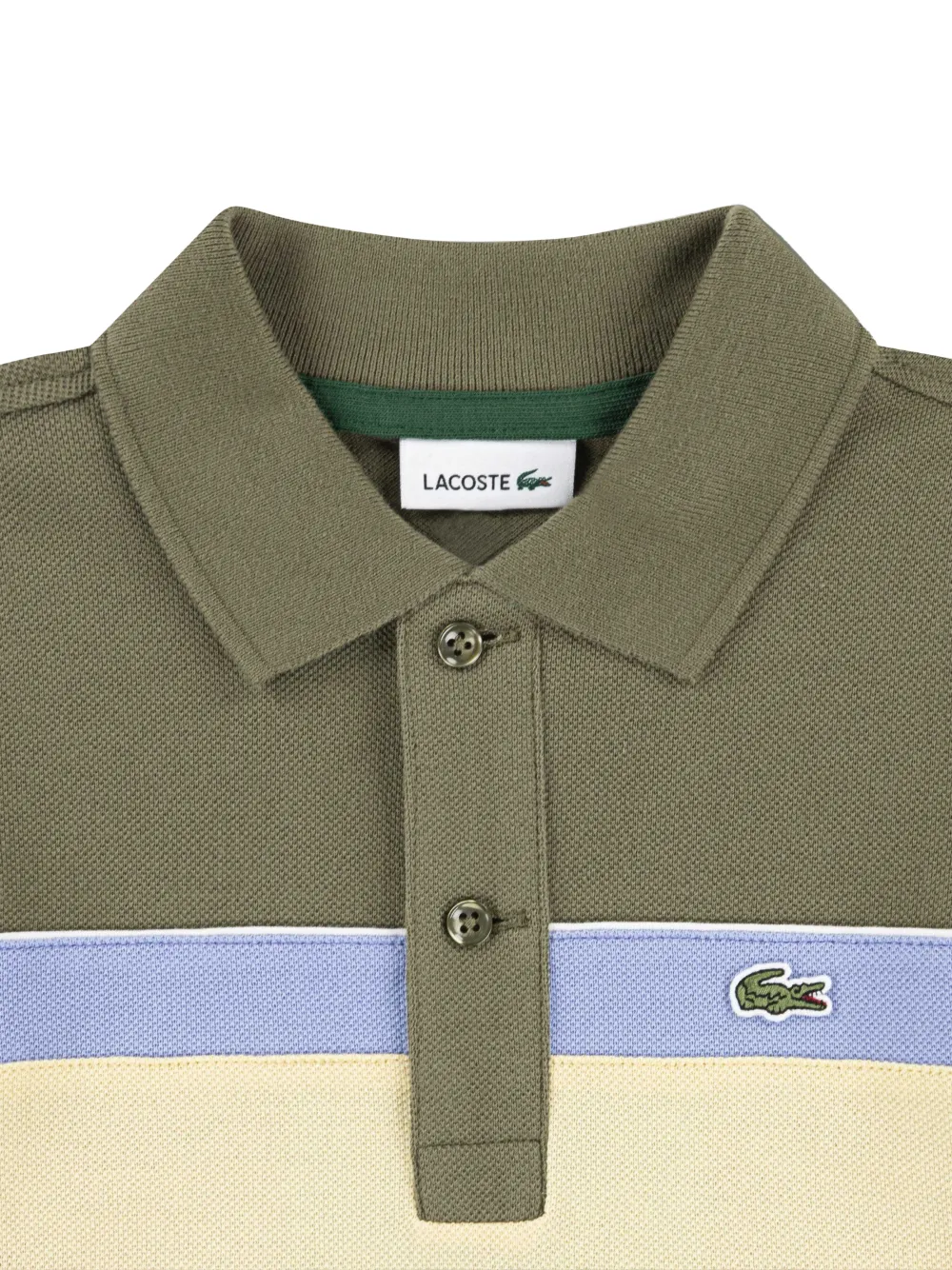  Lacoste Kids Striped Polo Shirt - Green 