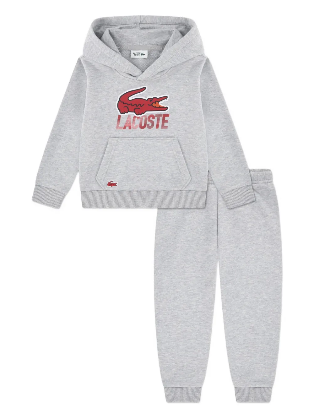 Lacoste Kids logo hooded tracksuit - Grey