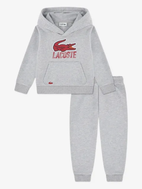 Lacoste Kids traje deportivo con capucha y logo