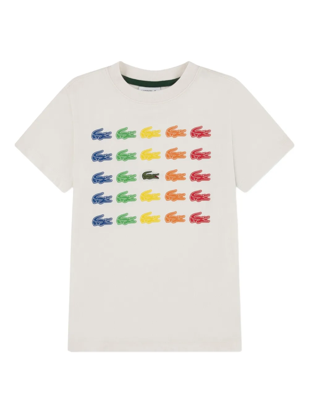 Lacoste Kids logo motif T-shirt - Toni neutri