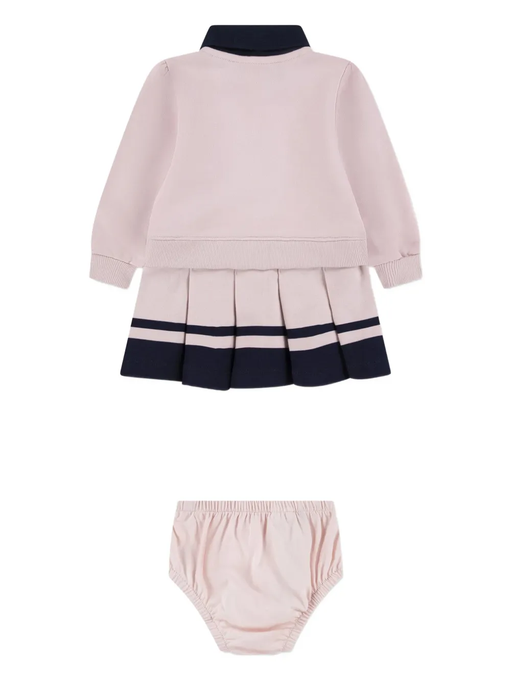 Lacoste Kids pleated polo dress - Roze