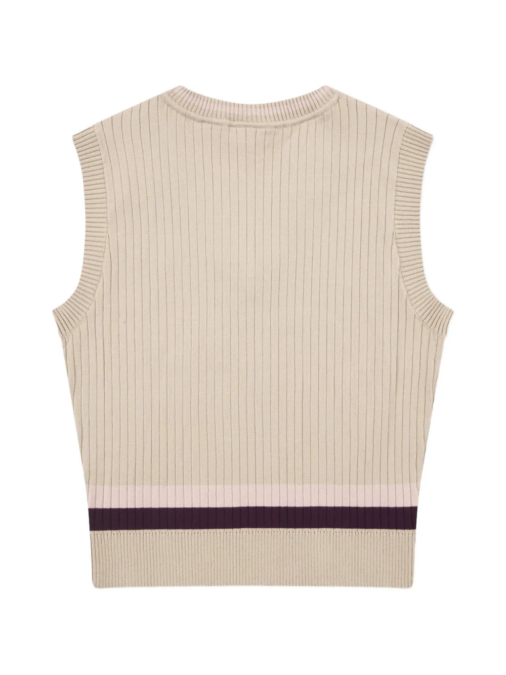 Lacoste Kids Gestreepte top met V-hals Beige