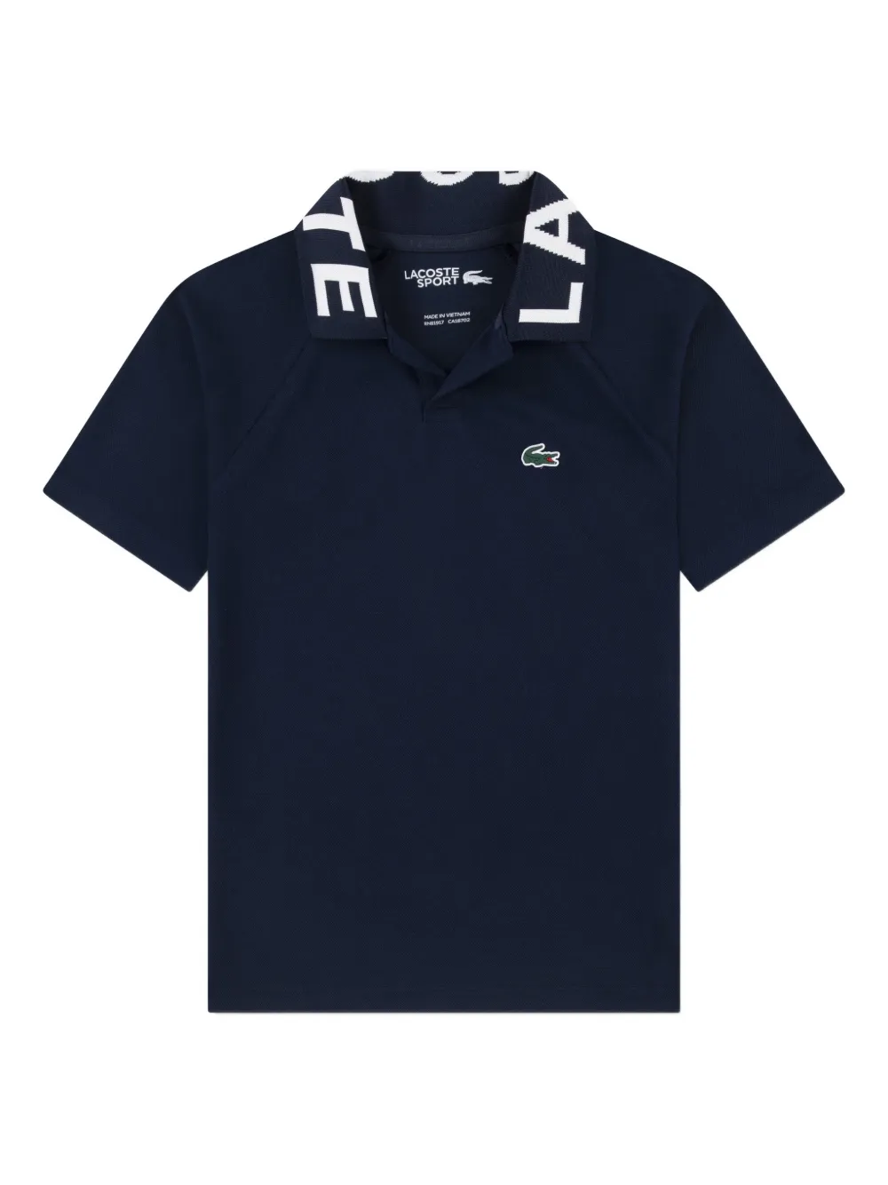 Lacoste Kids logo collar polo shirt - Blu