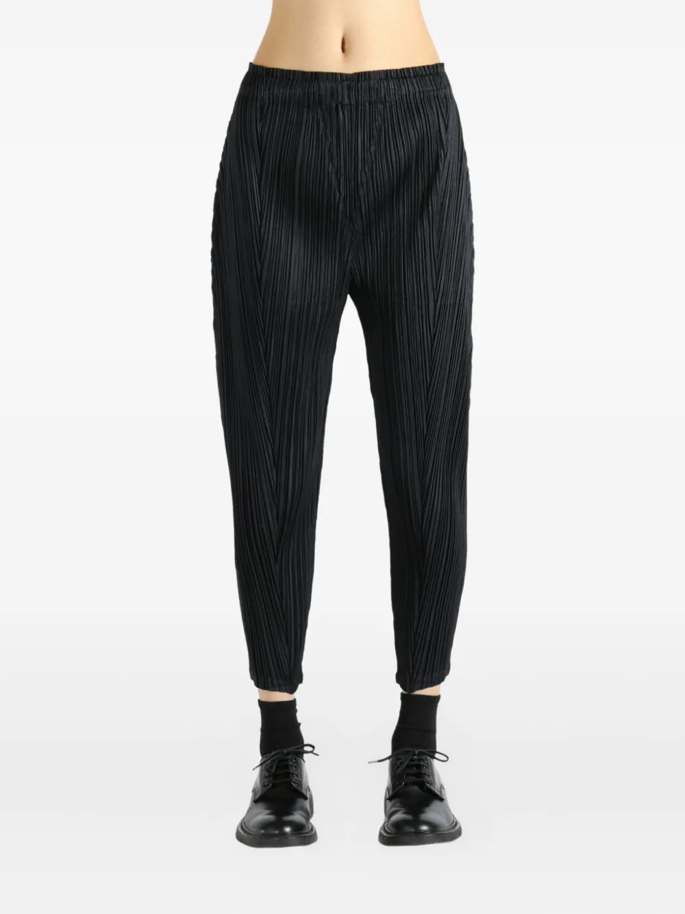Issey Miyake Thicker Bottoms 2 Pleated Trousers In Black