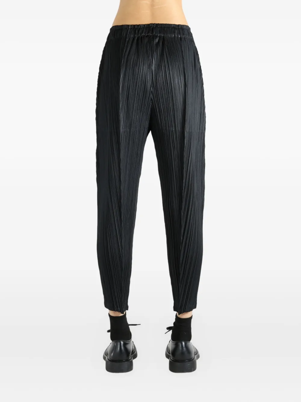 Issey Miyake Thicker Bottoms 2 Pleated Trousers In Black