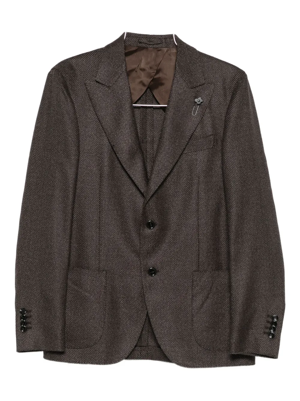 Lardini Wool-blend Single-breasted Blazer In Multi