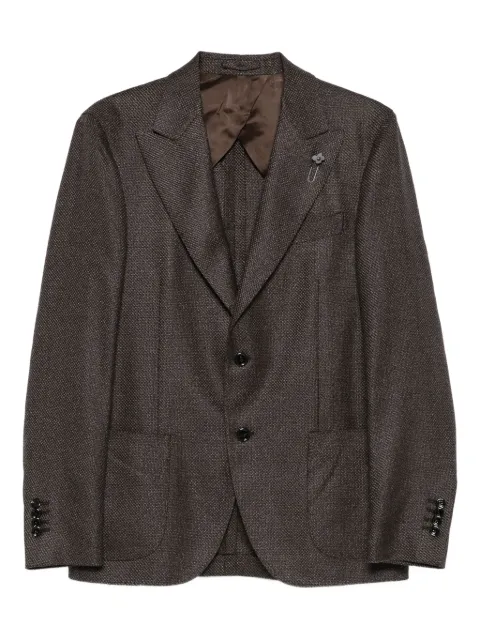 Lardini wool-blend single-breasted blazer