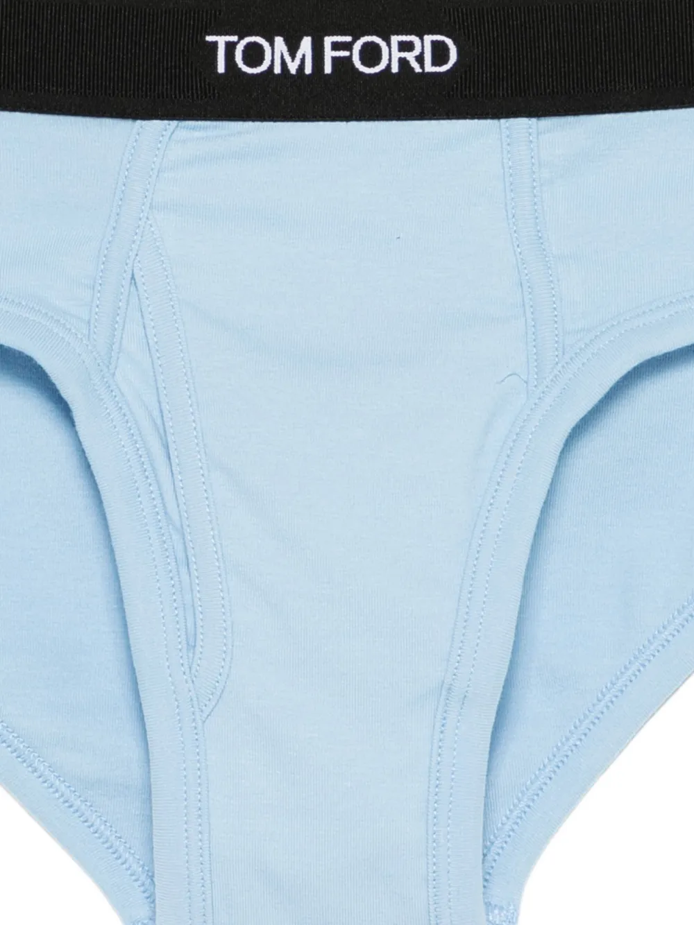 Tom Ford Logo-waistband Briefs In Blue