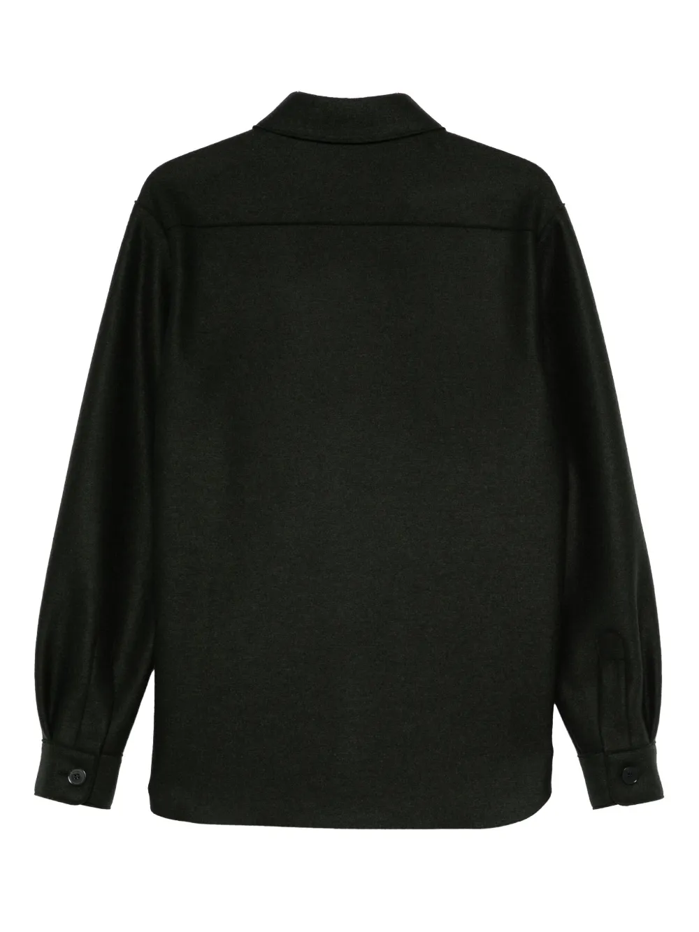 Harris Wharf London button-up felted shirt - Zwart