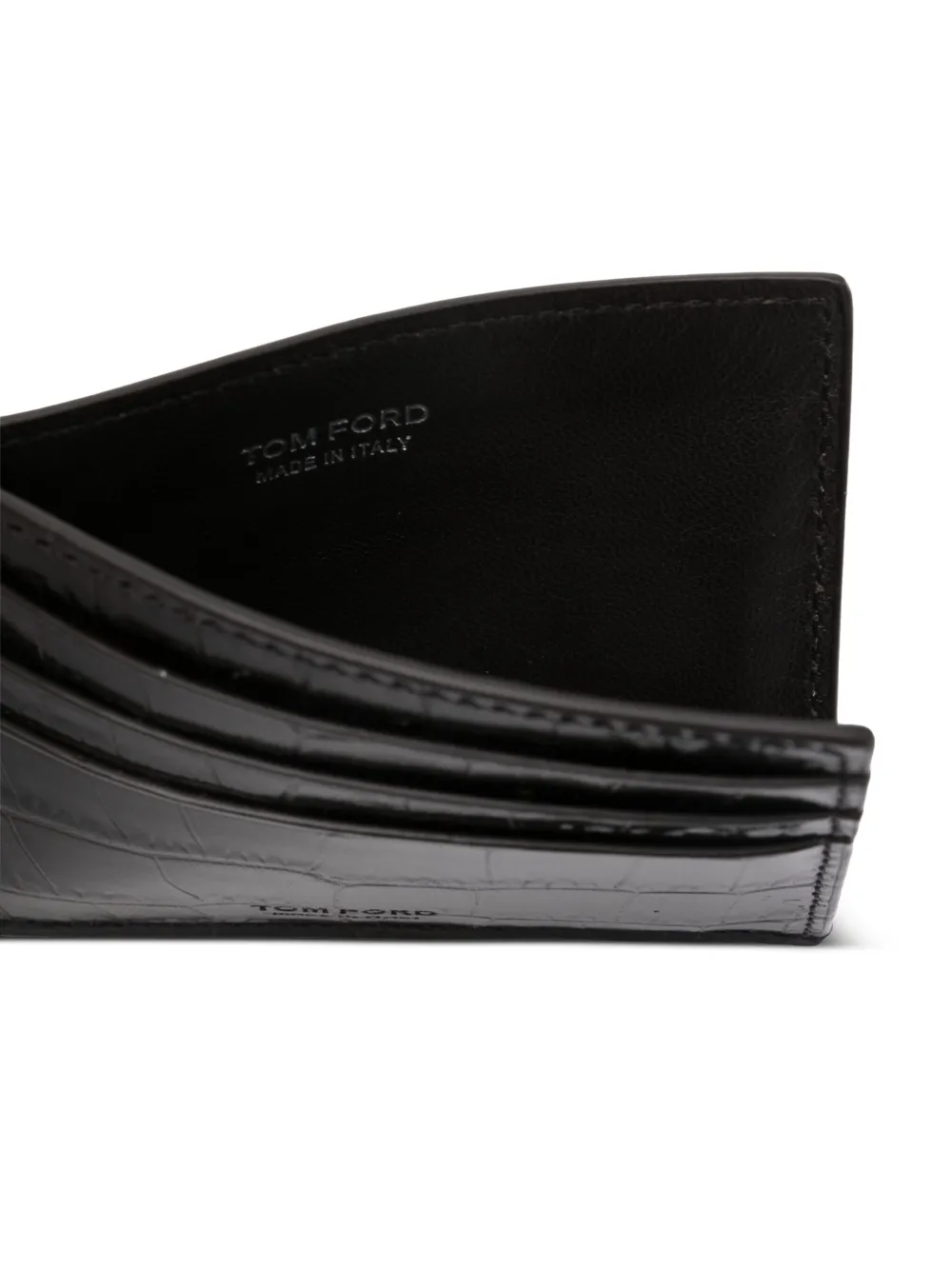 Tom Ford Leather Cardholder In Black