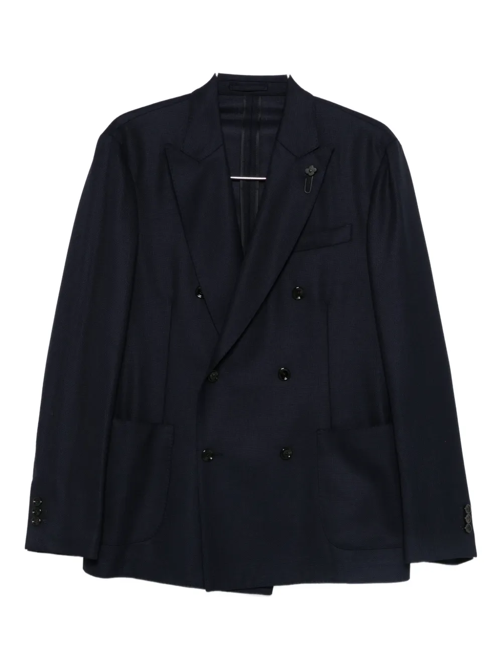 Lardini Blazer doppiopetto in lana vergine - Blu