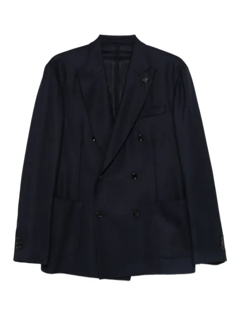 Lardini blazer de lana virgen con doble botonadura