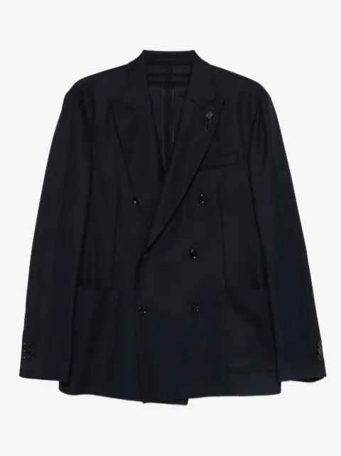 Lardini virgin wool double-breasted blazer