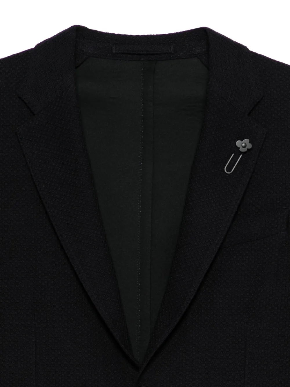 Lardini Blazer met enkele rij knopen Zwart