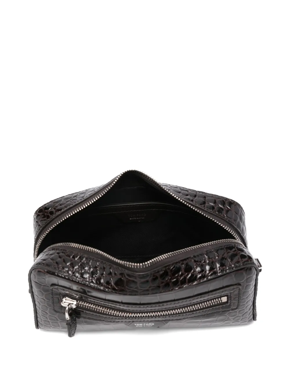 Tom Ford Embosssed Messenger Bag In Black