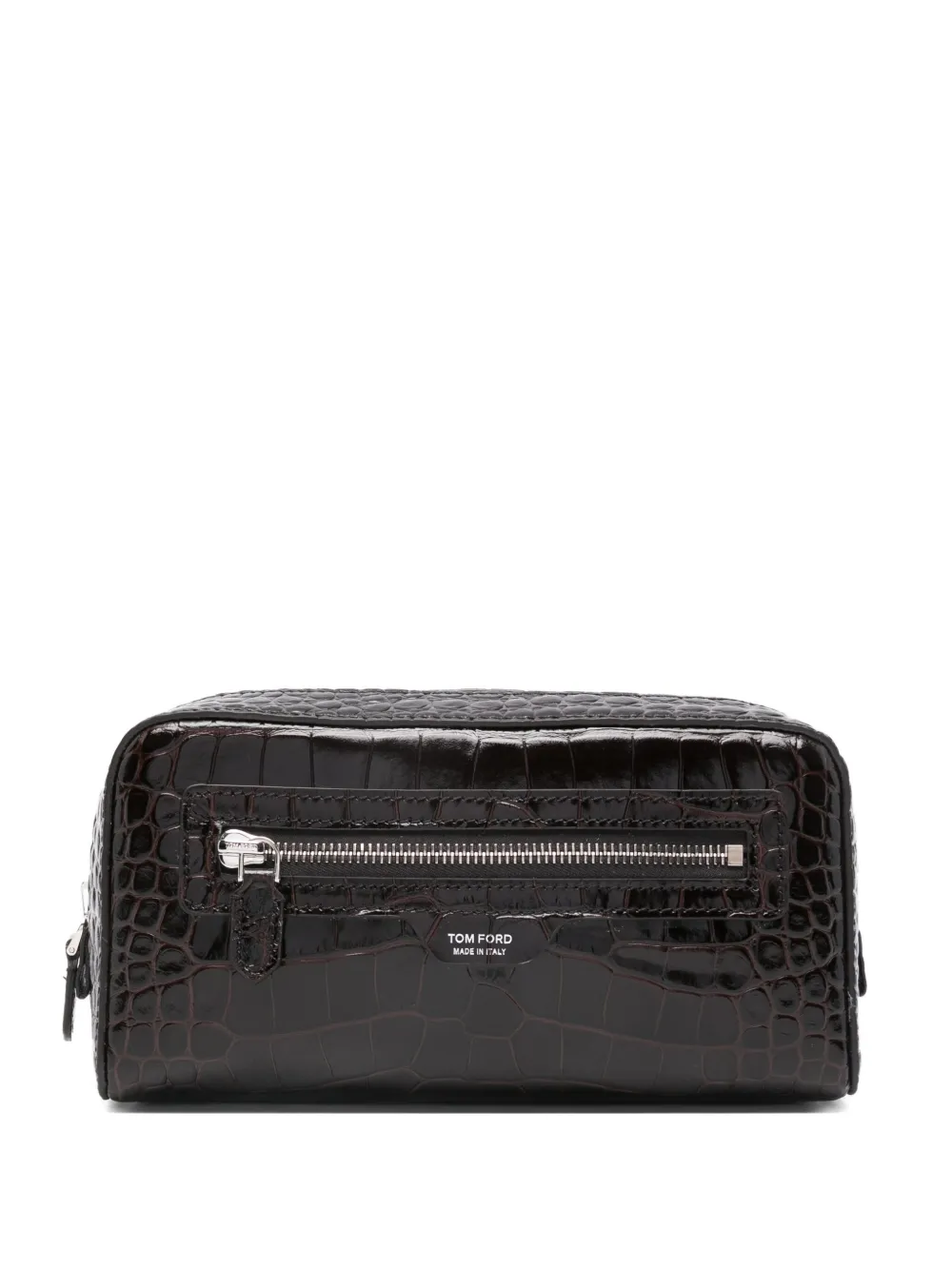 Tom Ford Embosssed Messenger Bag In Black