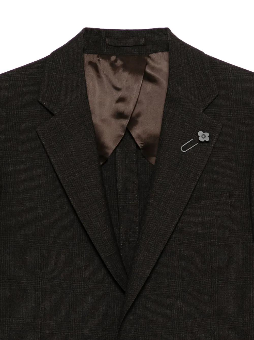 Lardini Blazer met enkele rij knopen Bruin