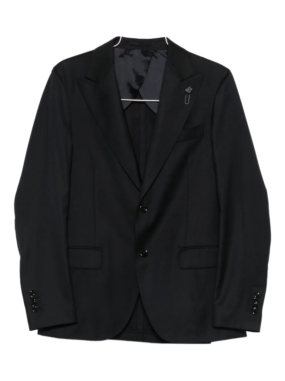 Lardini virgin wool single-breasted suit | Black | Image 1