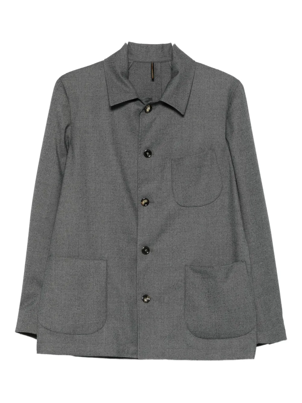 Dell'oglio Patch-pocket Single-breasted Suit In Gray