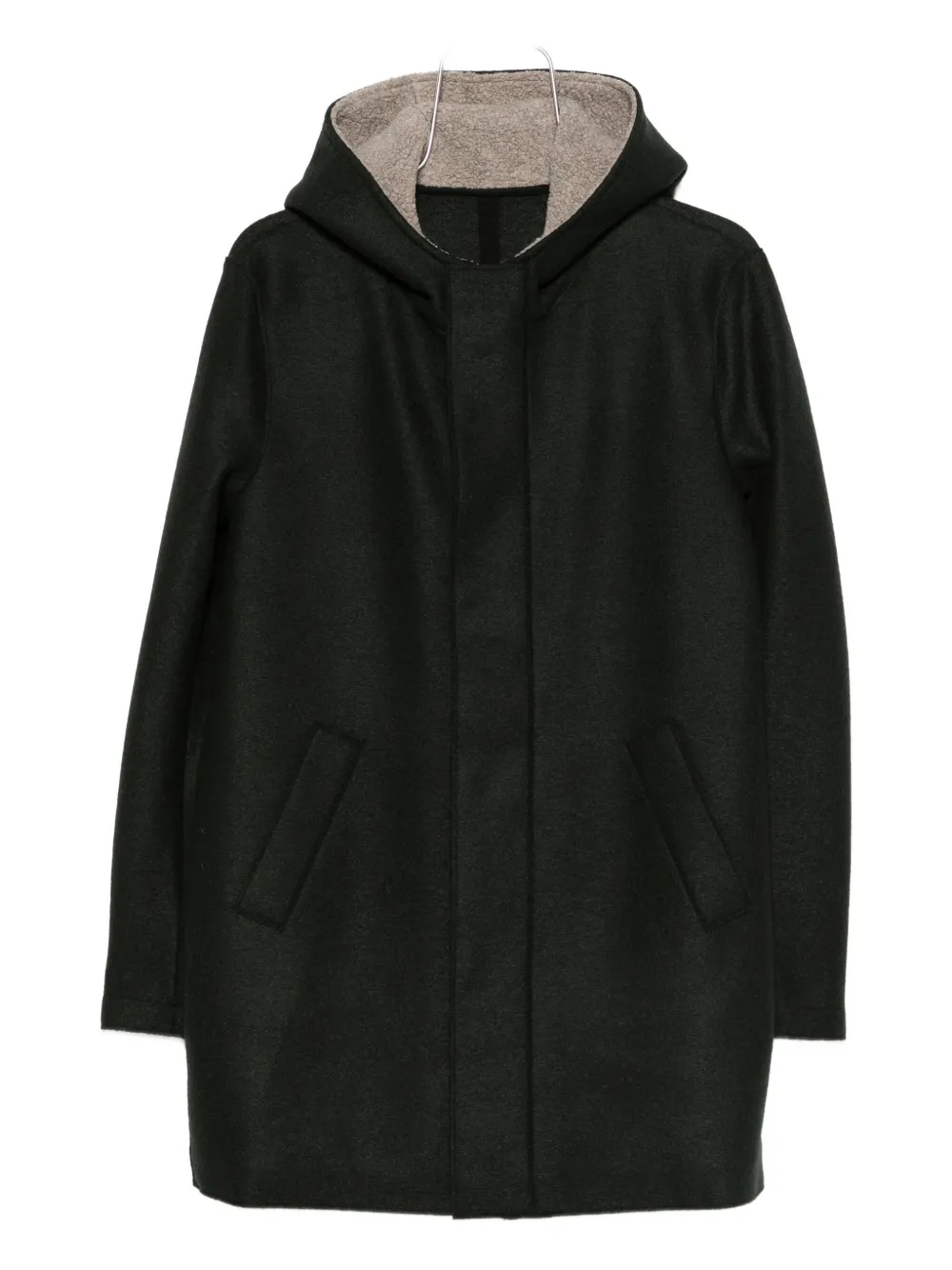 Harris Wharf London Hooded Parka In Green