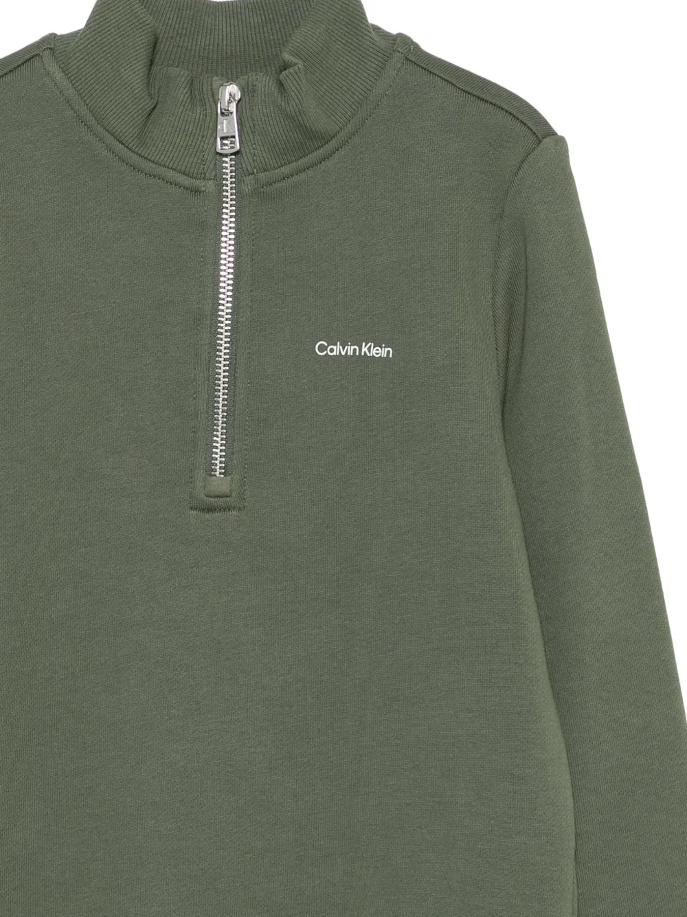 Calvin Klein Zip-up Sweatshirt In Green