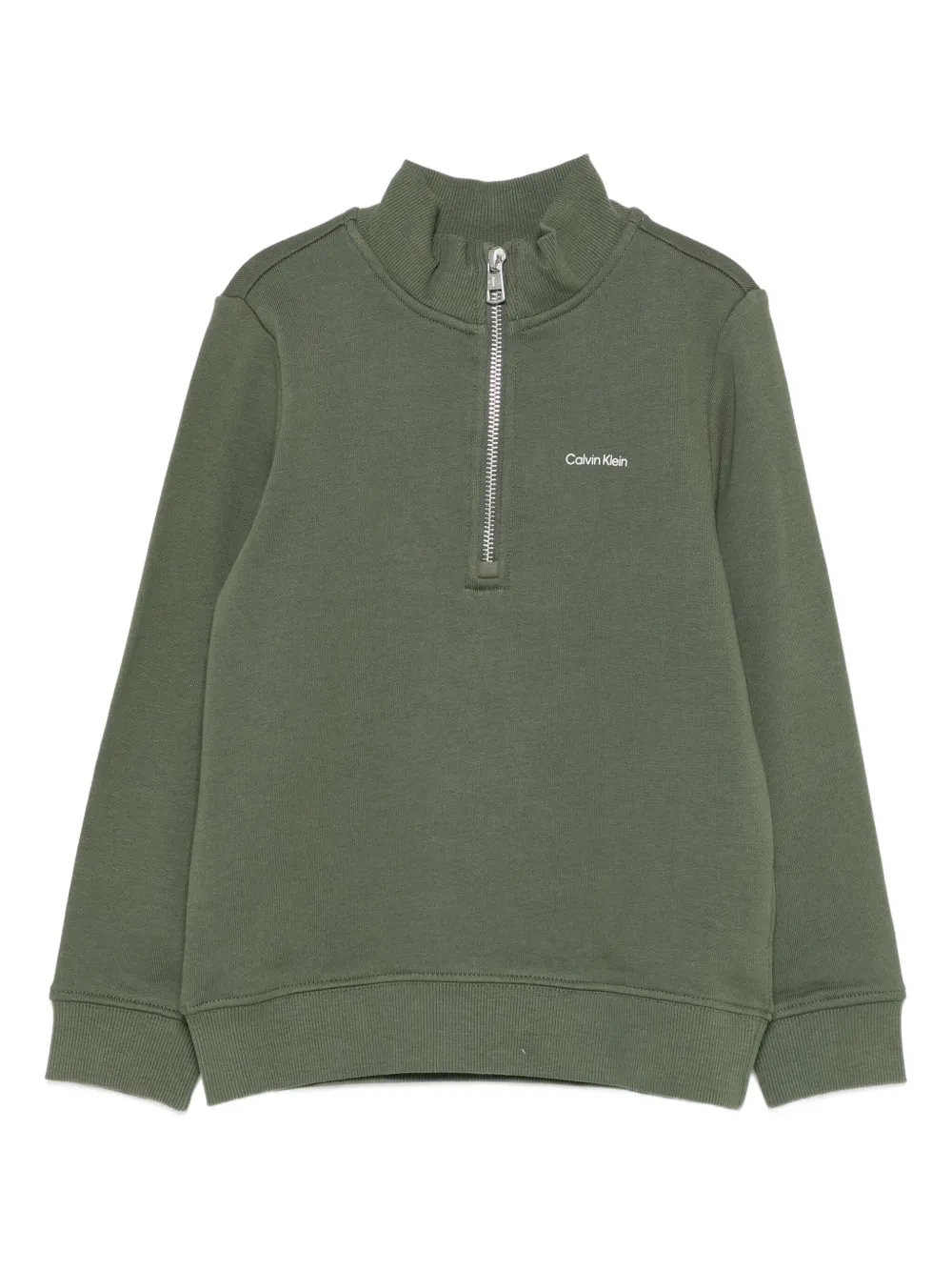 Calvin Klein Kids zip-up sweatshirt | Green | Image 1