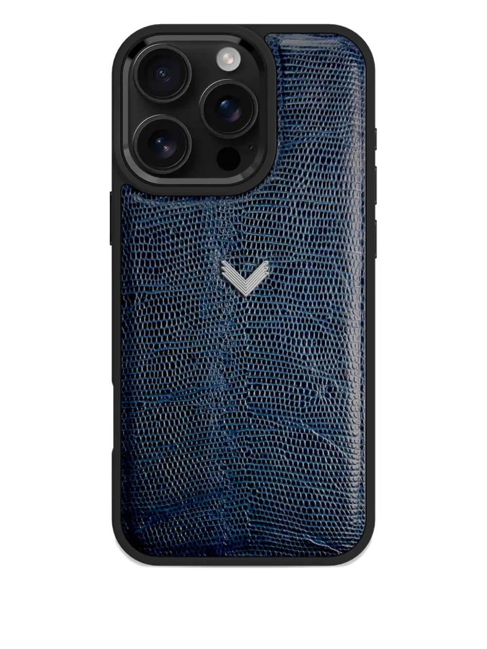 Velante Lizard-texture Iphone 16 Pro Max Phone Case In Blue