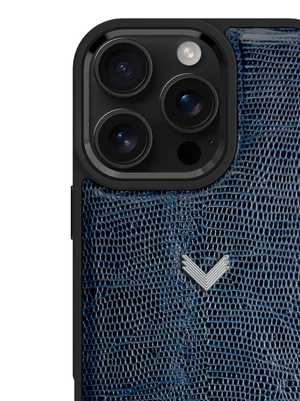 Velante Lizard-texture Iphone 16 Pro Max Phone Case In Blue