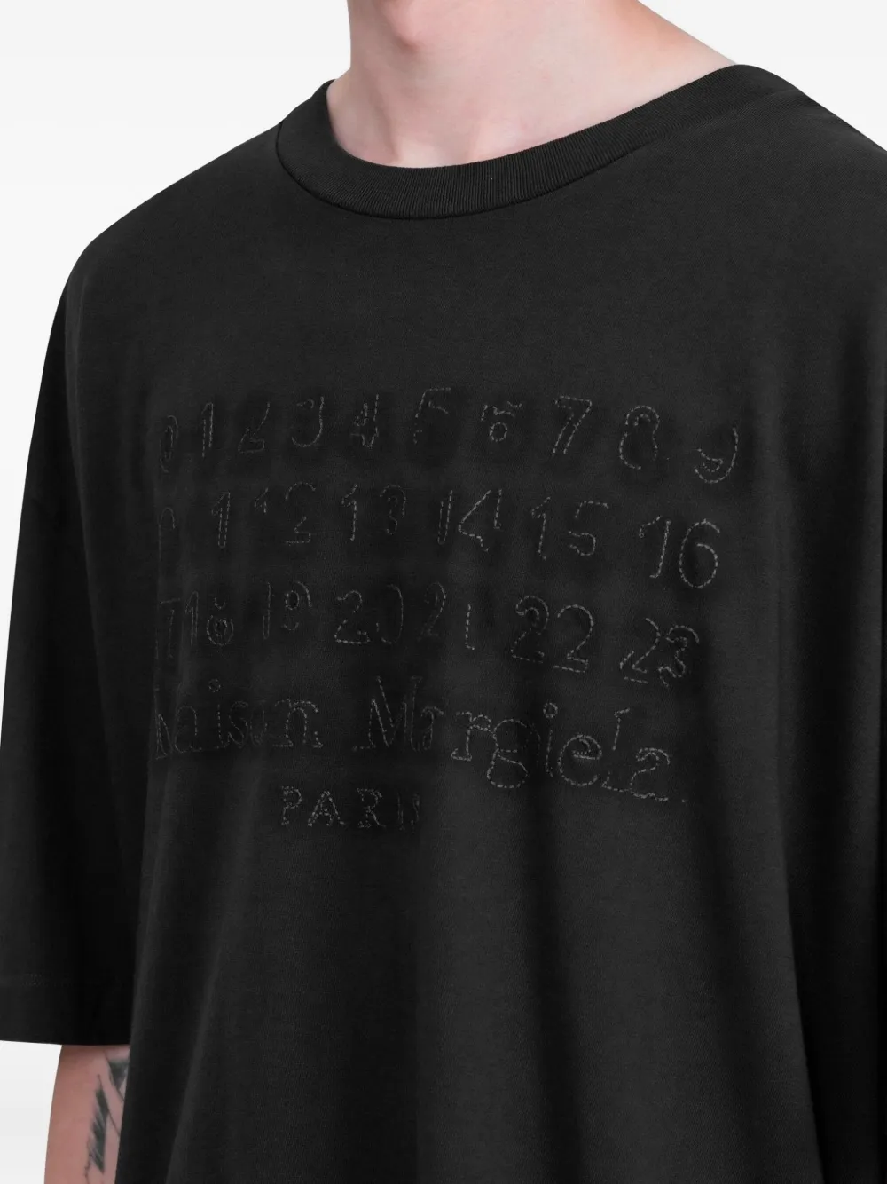 Maison Margiela T-shirt met borduurwerk Zwart