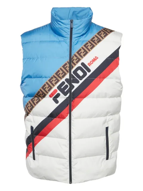 Fendi Pre-Owned Fendi Logo Mania padded gilet