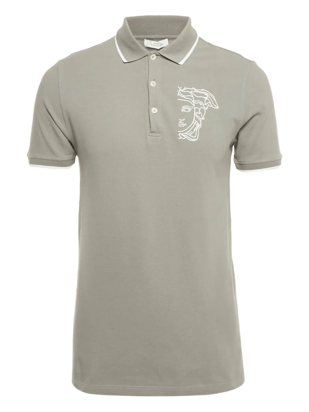 Versace Pre-Owned Polo con ricamo Medusa - Grigio