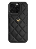 VELANTE quilted leather iPhone 16 Pro Max case - Black