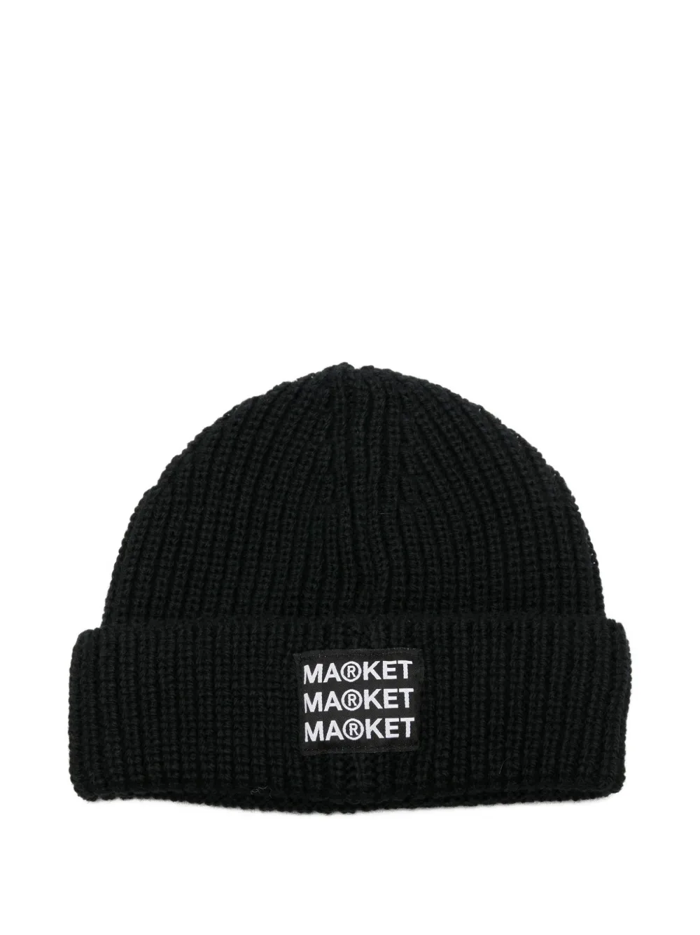 MARKET logo-embroidered beanie - Zwart