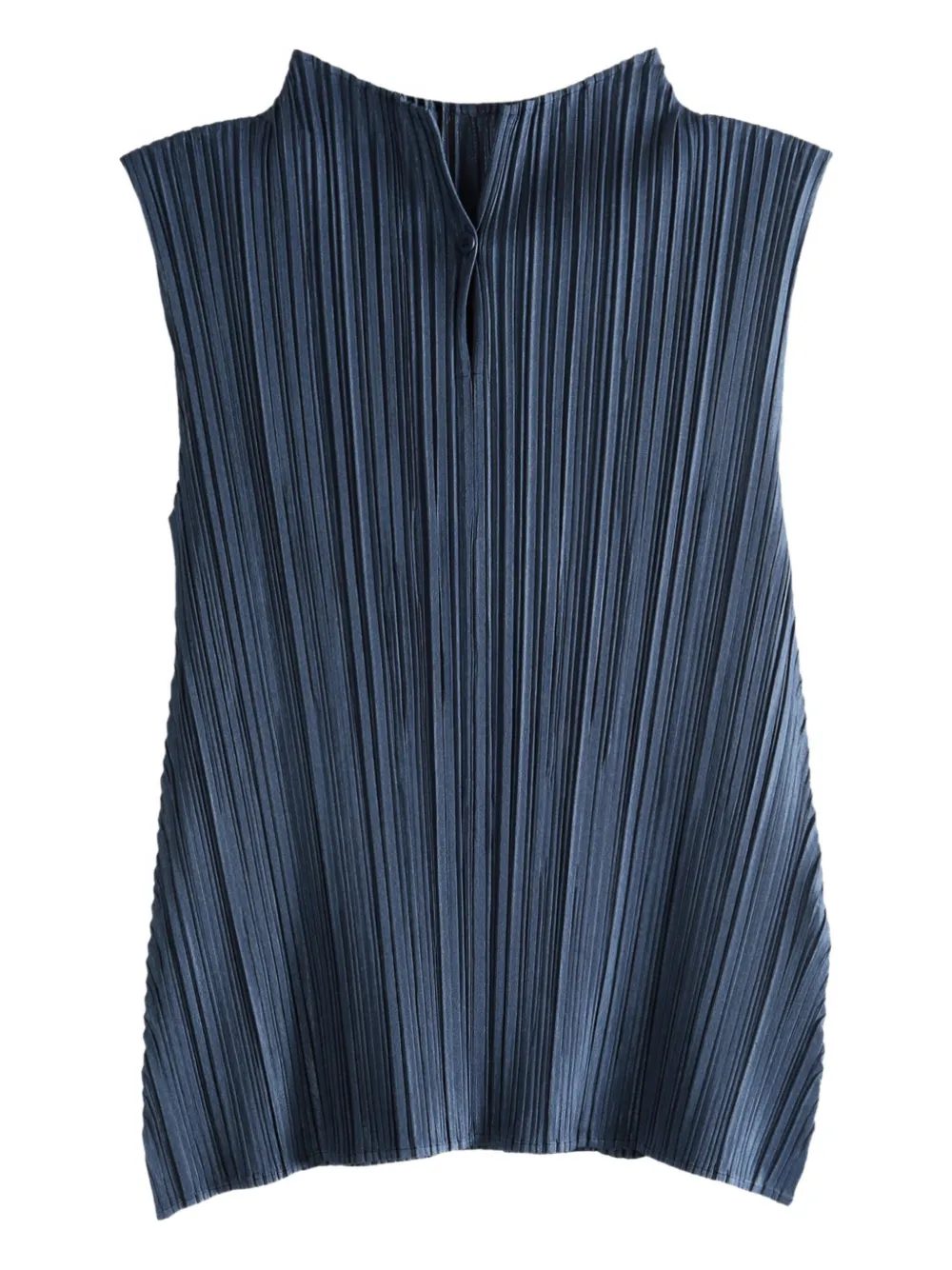 Pleats Please Issey Miyake pleated funnel-neck top | Blue | Image 1