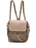Chloé Pre-Owned 2010-2025 Medium Calfskin and Suede Faye backpack - Brown