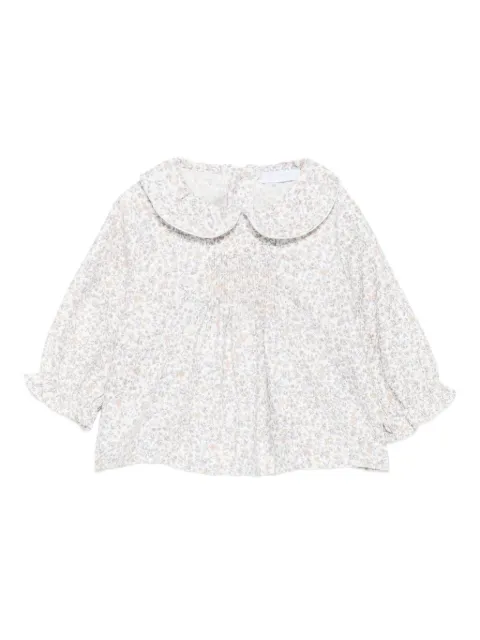 LARANJINHA floral-print cotton blouse 