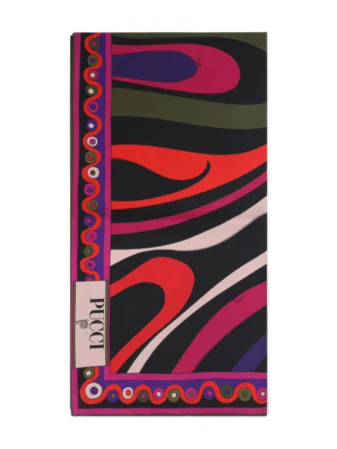 PUCCI abstract-print silk scarf