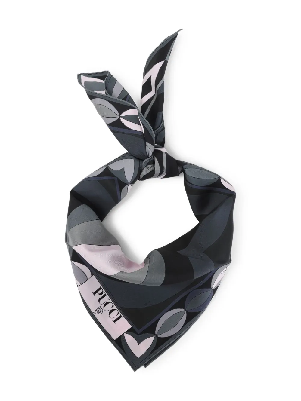 PUCCI Sjaal met geometrische print - Zwart