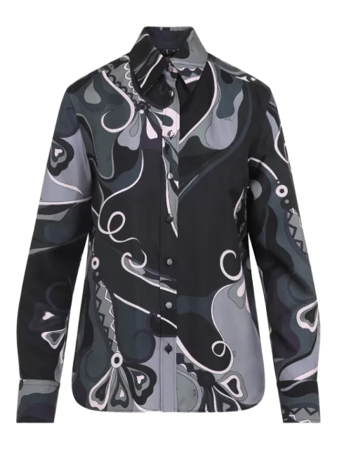 PUCCI abstract-print silk shirt
